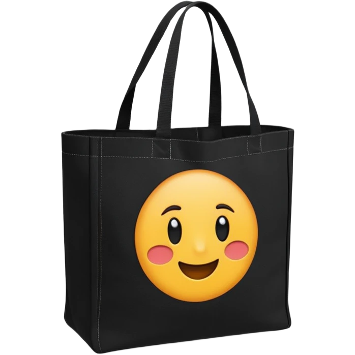 Reusable Black Tote Bag emoji