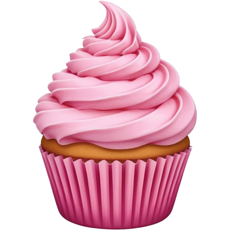 Cupcake with pink icing emoji