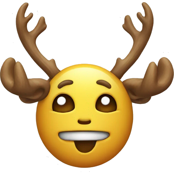 smiley with antlers emoji