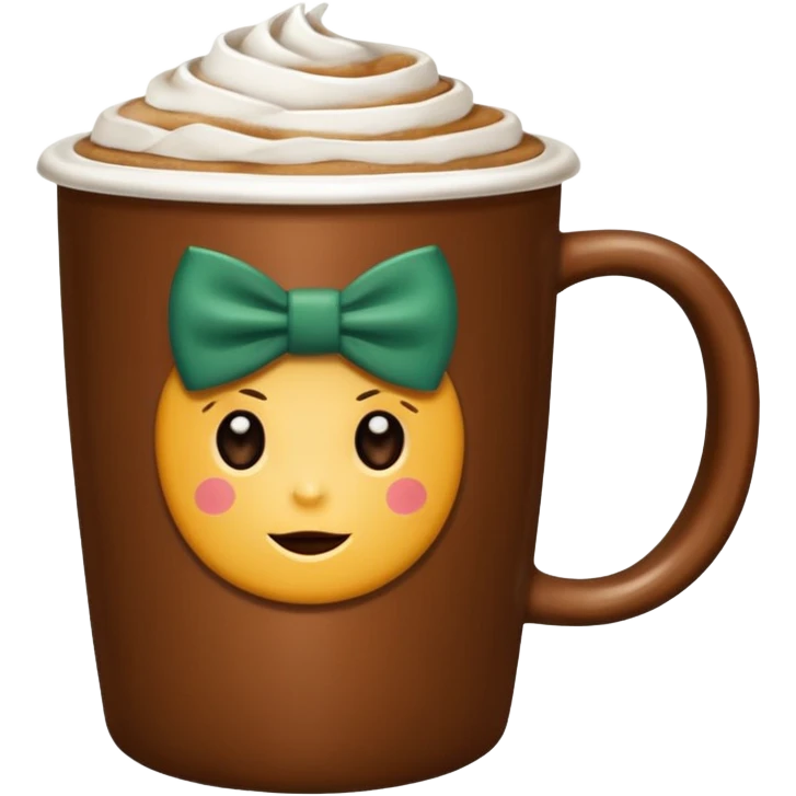 starbucks coffee with a bow emoji