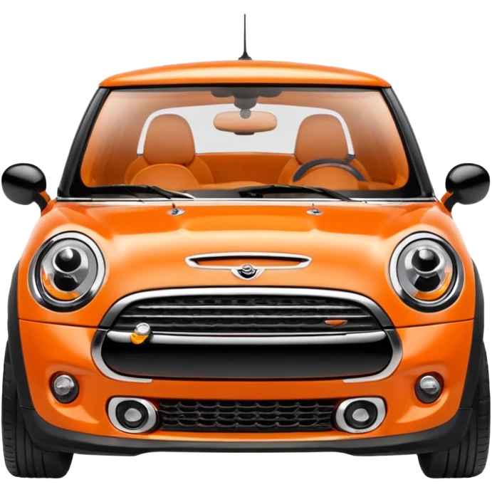 Smiling orange mini cooper emoji