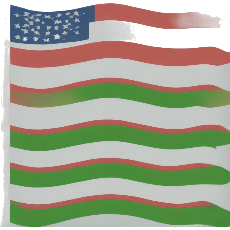 flag with horizontal green-write (thin)- red parts emoji