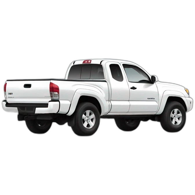 2007 Toyota Tacoma with white paint emoji