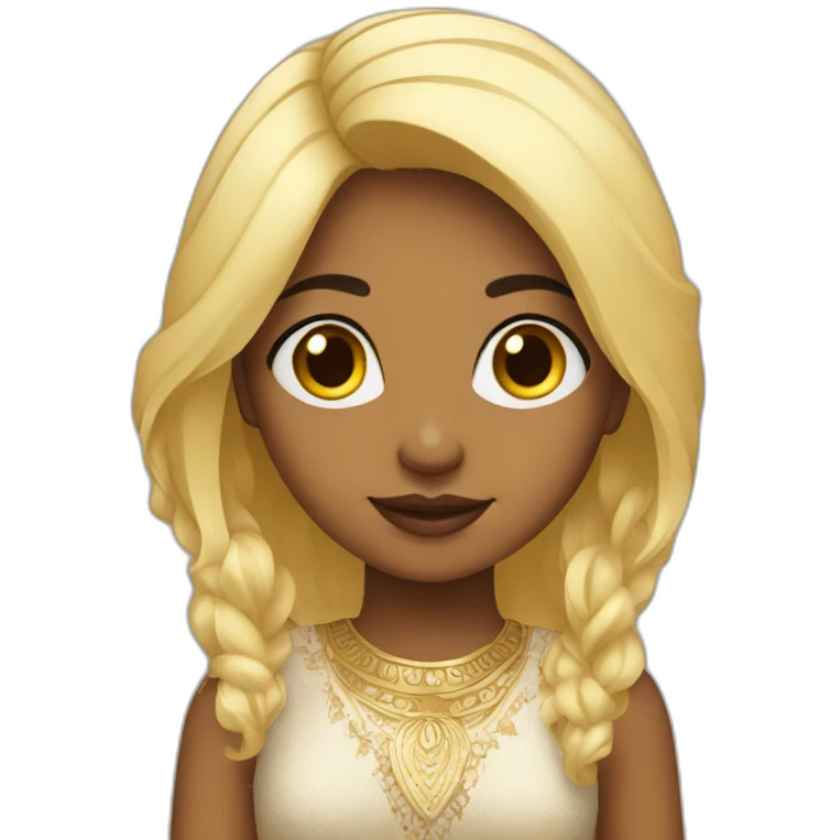 Indian girl with blonde hair  emoji