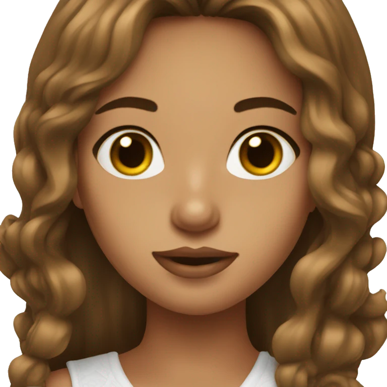 Boujee girl with brown hair emoji