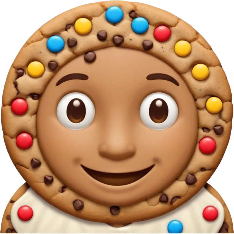 cookie man shape half body emoji