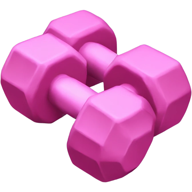 pink dumbbells emoji