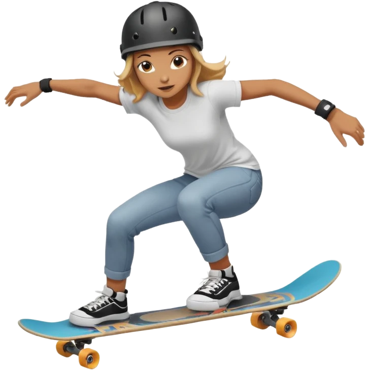 Mulher fazendo skate  emoji