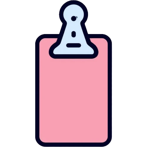 pastel pink paper clip emoji
