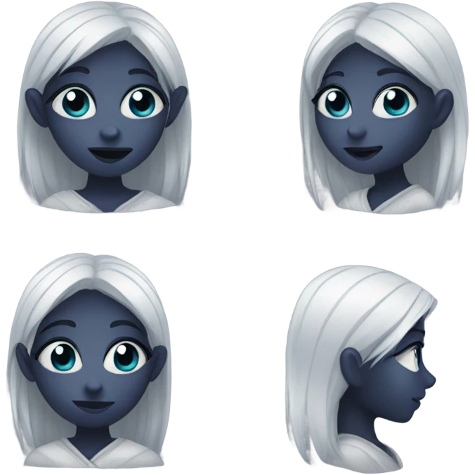 Drow a girl with glass  emoji