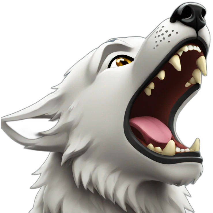 howling wolf emoji