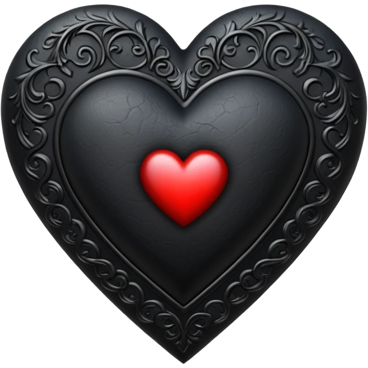 Goth heart emoji