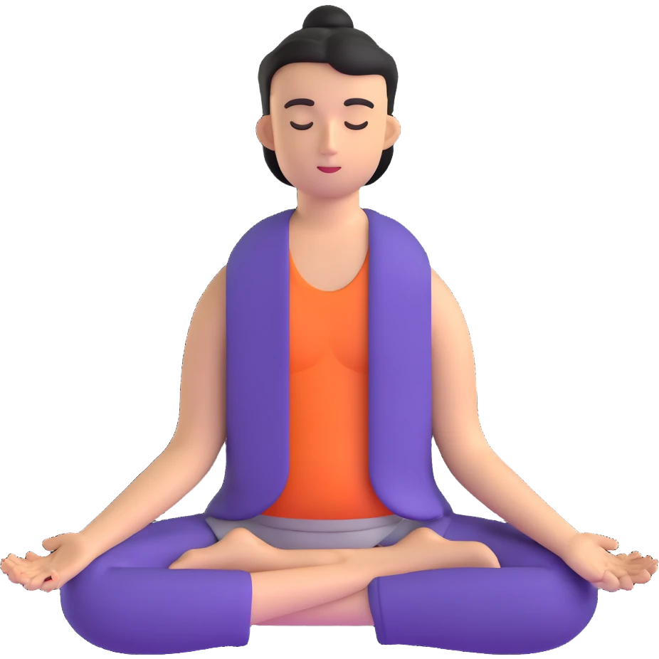 meditation pose, peaceful emoji