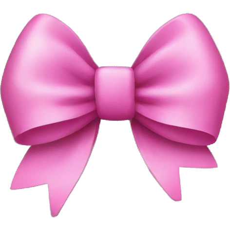 Pink bow on stone face emoji