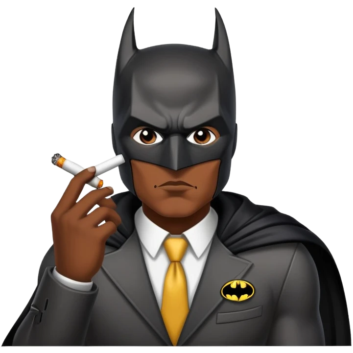 batman smoking and he is Latin emoji