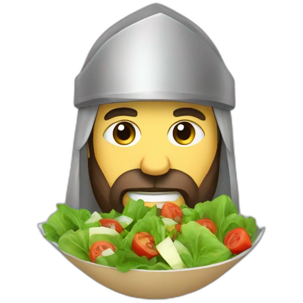 Saladin eating salad emoji