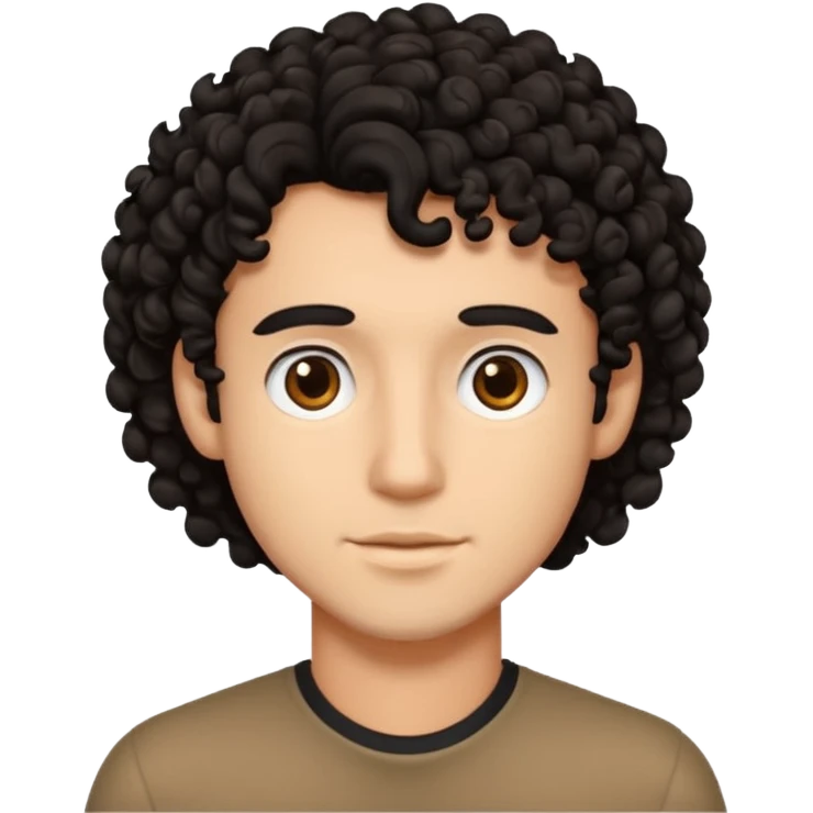 Zumbi com cabelo cacheado preto masculino  emoji
