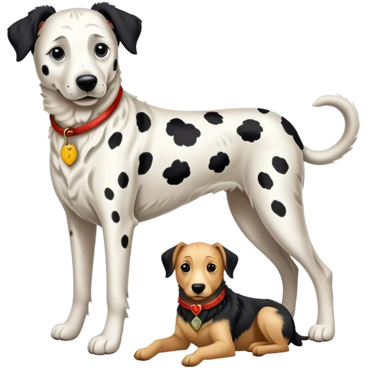 Dalmatian and Belgium shepherd  emoji