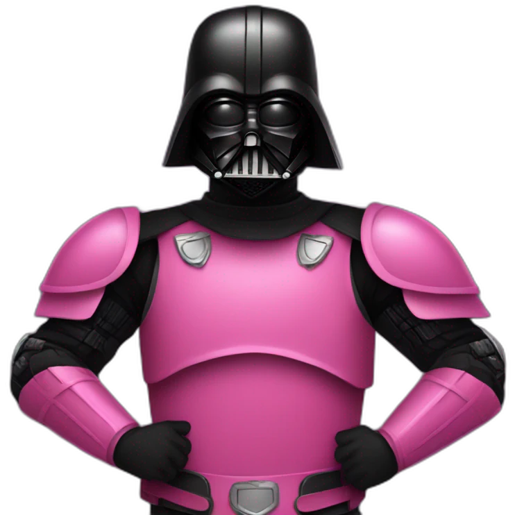 Dark vador wearing full pink armor emoji