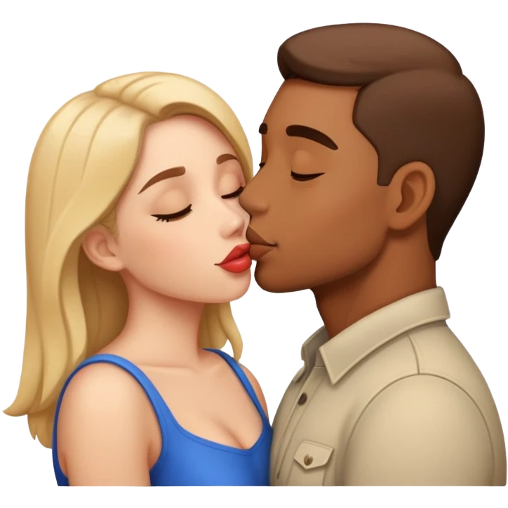 Guy and girl making out  emoji