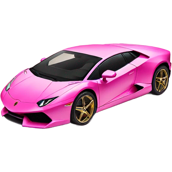 Pink lamborghini  emoji