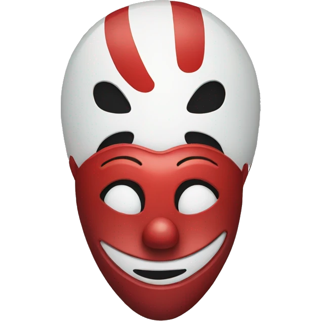 Persons holding clown mask emoji