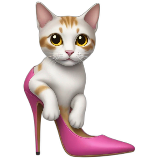 Cat on high heels emoji