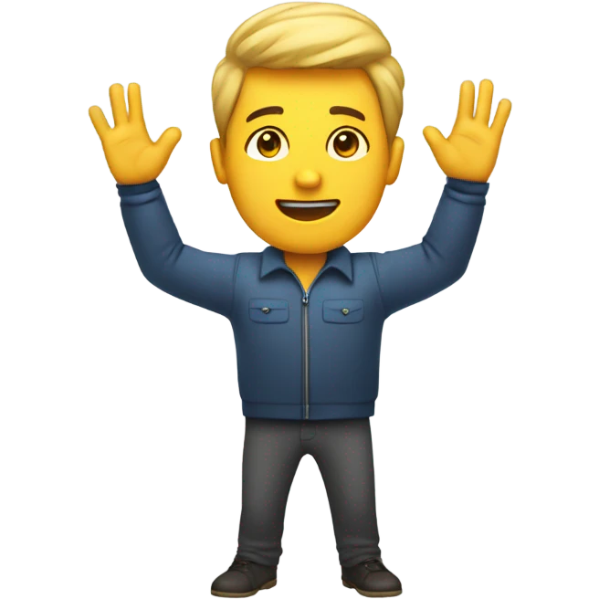 Person with both hands up emoji