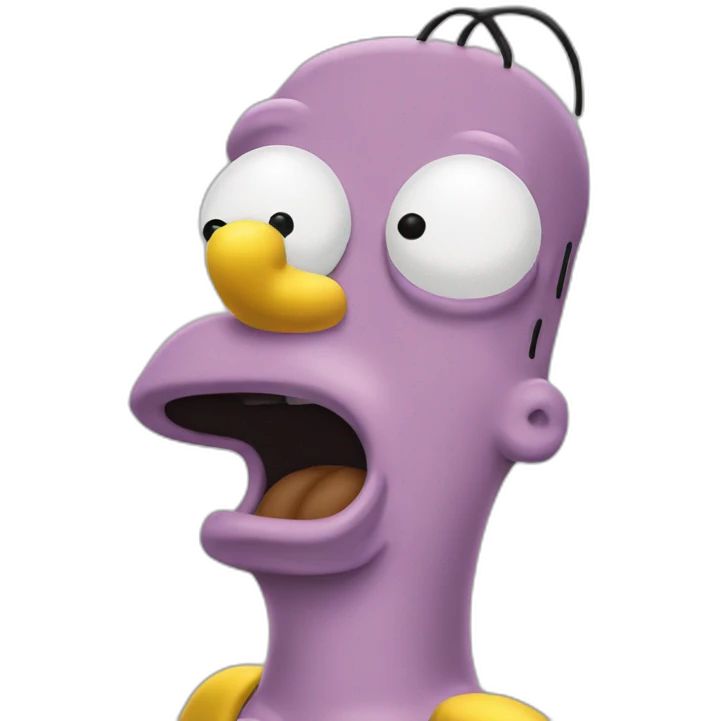 Homer simpsons give a kiss emoji