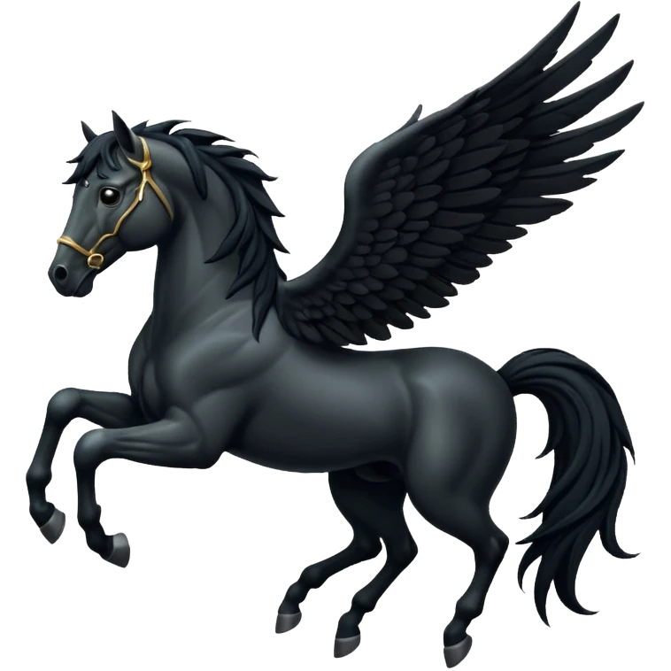 black flying horse Let him look upA emoji