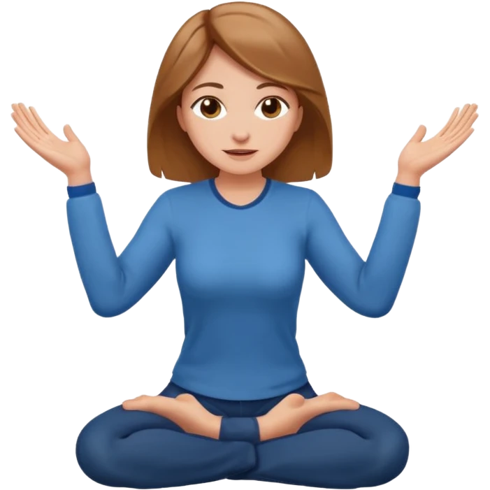 Mulher ajoelhada  com as mãos para cima,com rosto de apaixonada emoji