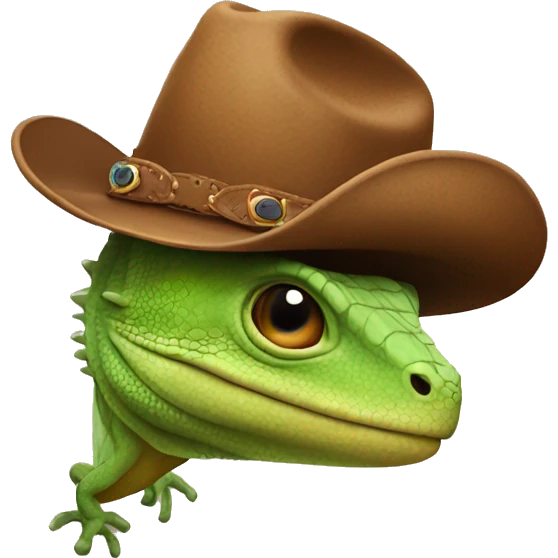 lizard jumping cowboy hat emoji
