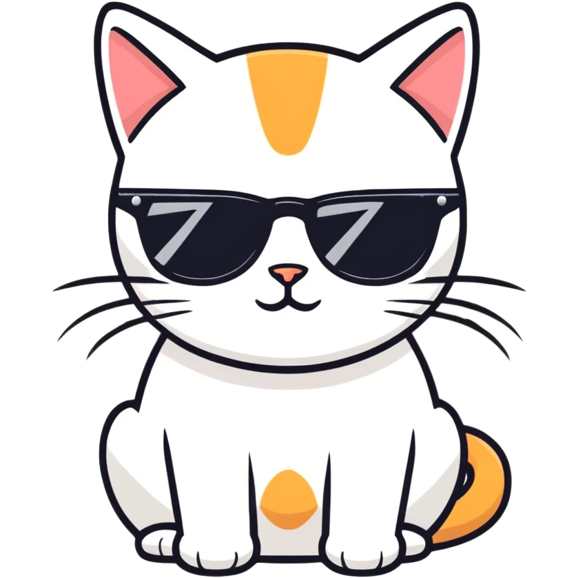 Cat with sunglasses emoji