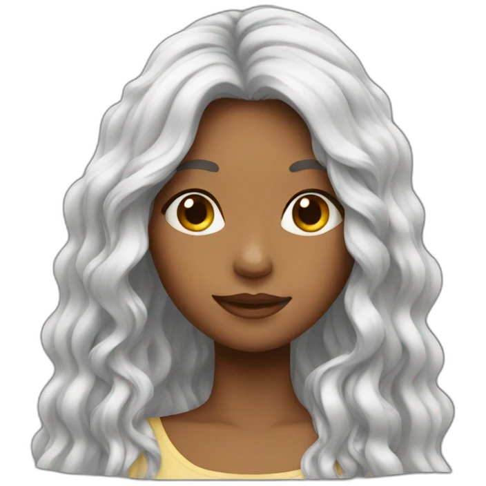 Girl with long hairr emoji