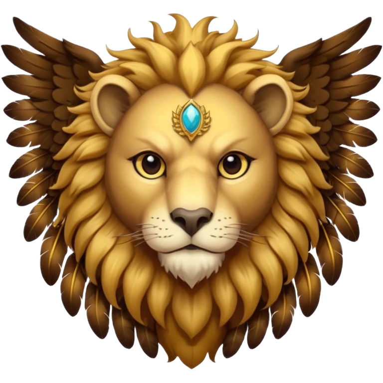 Grifin, lion body, wings, eagle head emoji