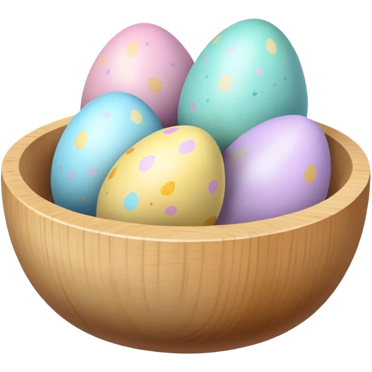 Pastel dyed Easter eggs in a maple emoji