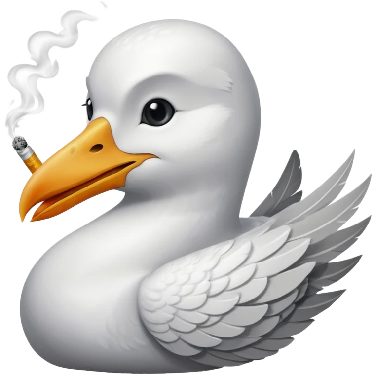 Seagull smoking  emoji