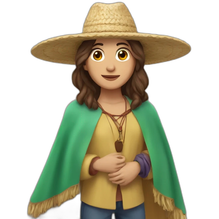 Soledad Pastorutti con el poncho emoji