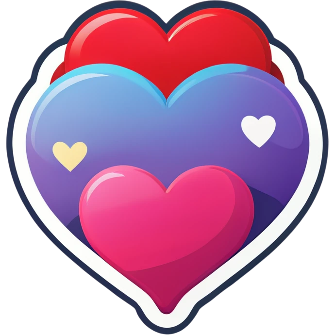 Emoji con corazones y un lazo coqutte  emoji