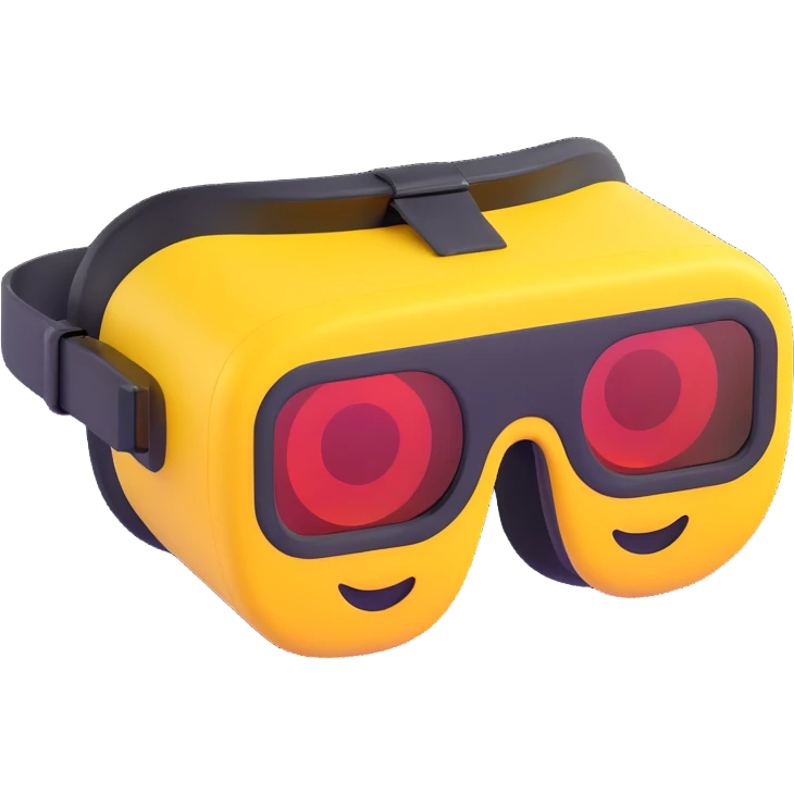 VR glasses, 3D emoji style emoji
