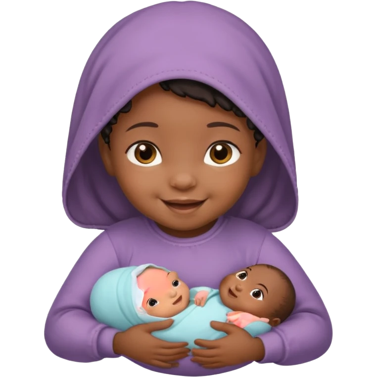 Newborn black baby girl emoji