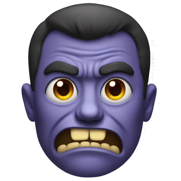 Evil mad face emoji