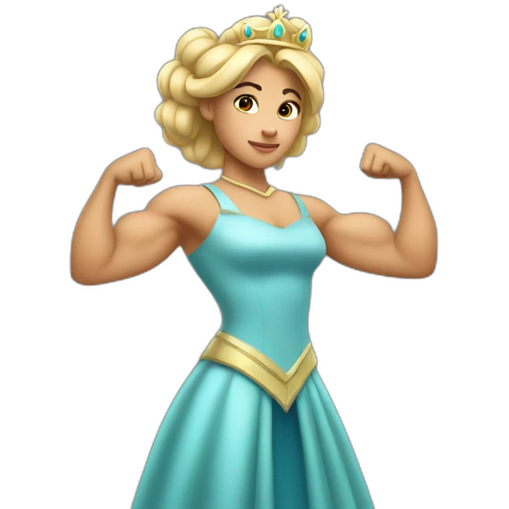 princess flexing bicep emoji