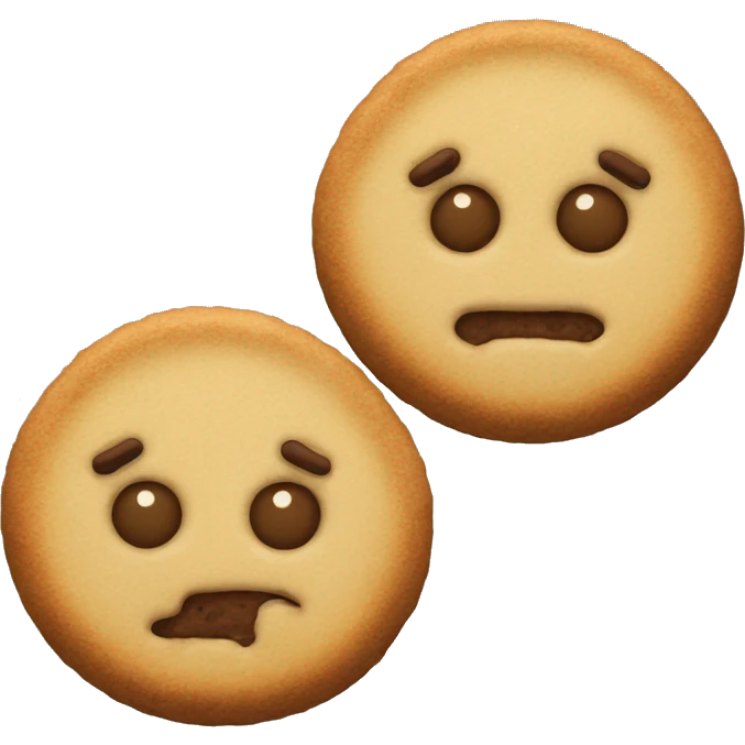 A cookie apple hydrid  emoji