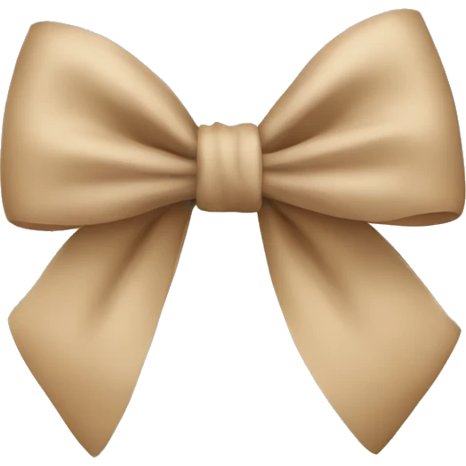 Beige bow emoji