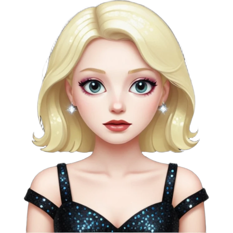 Glitter noir darling emoji