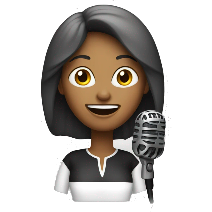 karaoke woman emoji