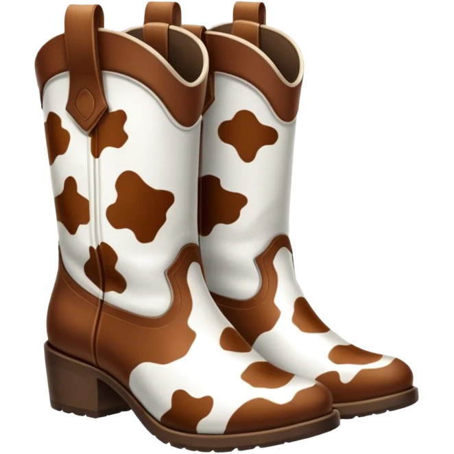 cow print boots emoji