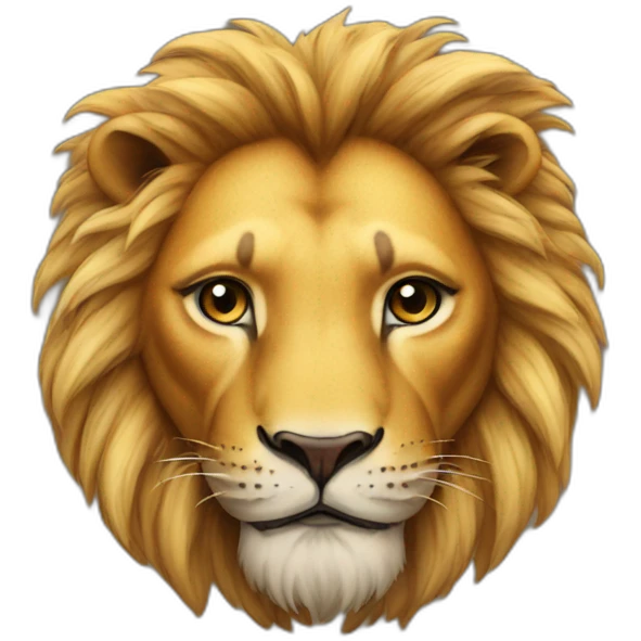 Lion on a tiger emoji