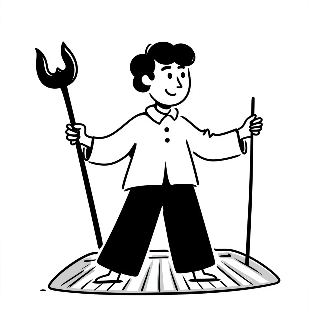 a whaler man holding a harpoon emoji